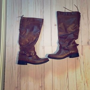 Tall brown boots
